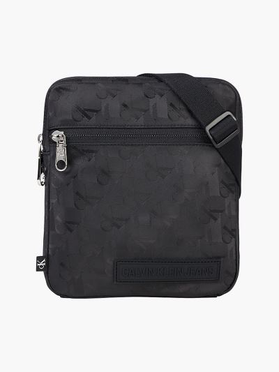 Calvin Klein Táskák & Kiegészítők HU133819 | Calvin Klein Logo Jacquard Férfi Crossbody Táska Fekete
